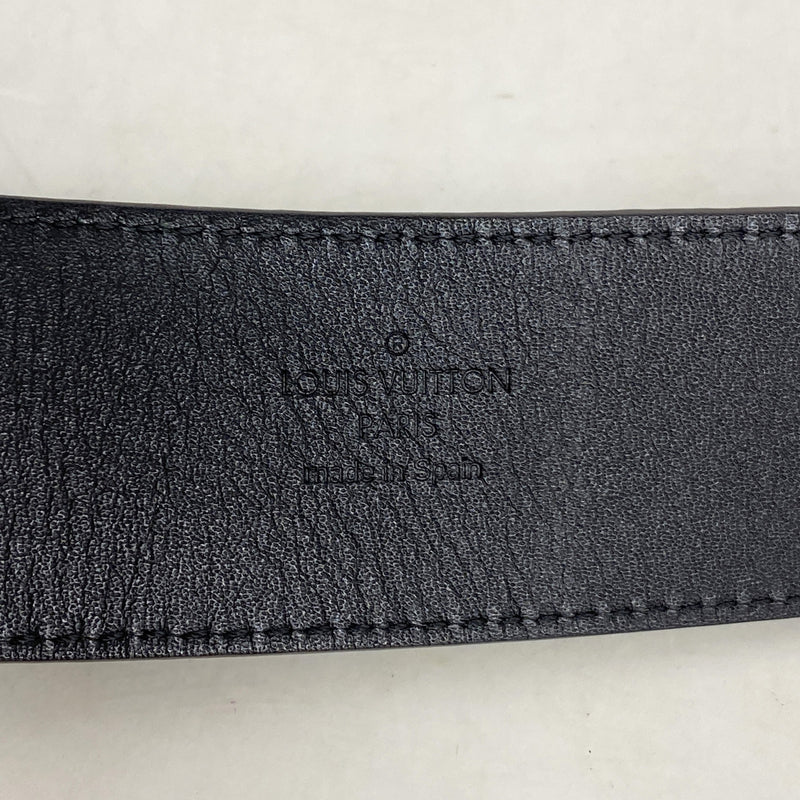 【6ib2920】ルイヴィトン ベルト マイクロダミエ サンチュールLVイニシャル M6876 ブラウン ブラック【中古】メンズ