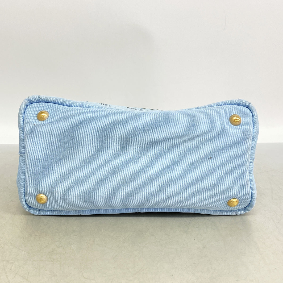 【6ib2923】プラダ トートバッグ カナパ キャンバス ゴールド金具 2wayバッグ【中古】レディース