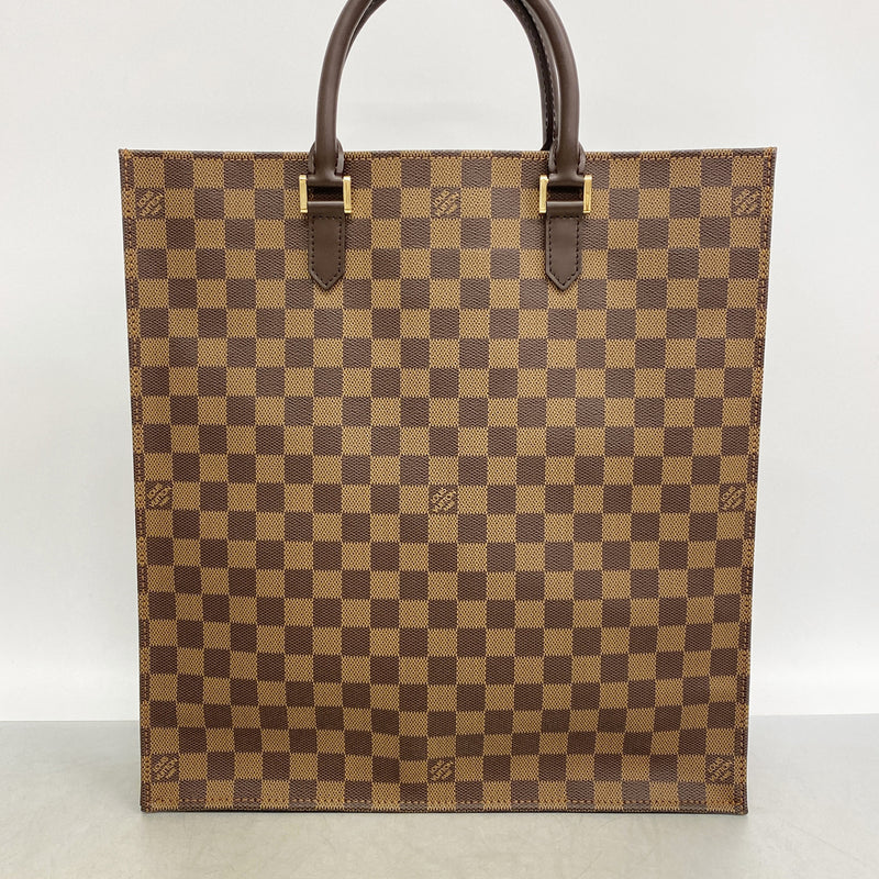 【6ib2930】ルイヴィトン トートバッグ ダミエ サックプラ N51140 エベヌ【中古】レディース
