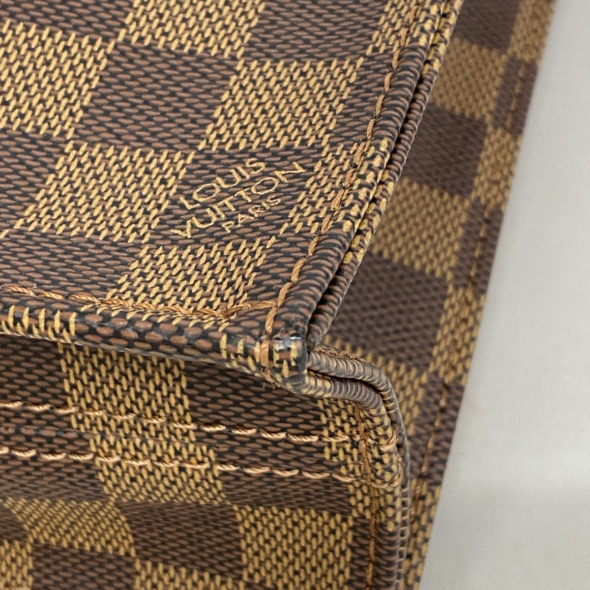 【6ib2930】ルイヴィトン トートバッグ ダミエ サックプラ N51140 エベヌ【中古】レディース