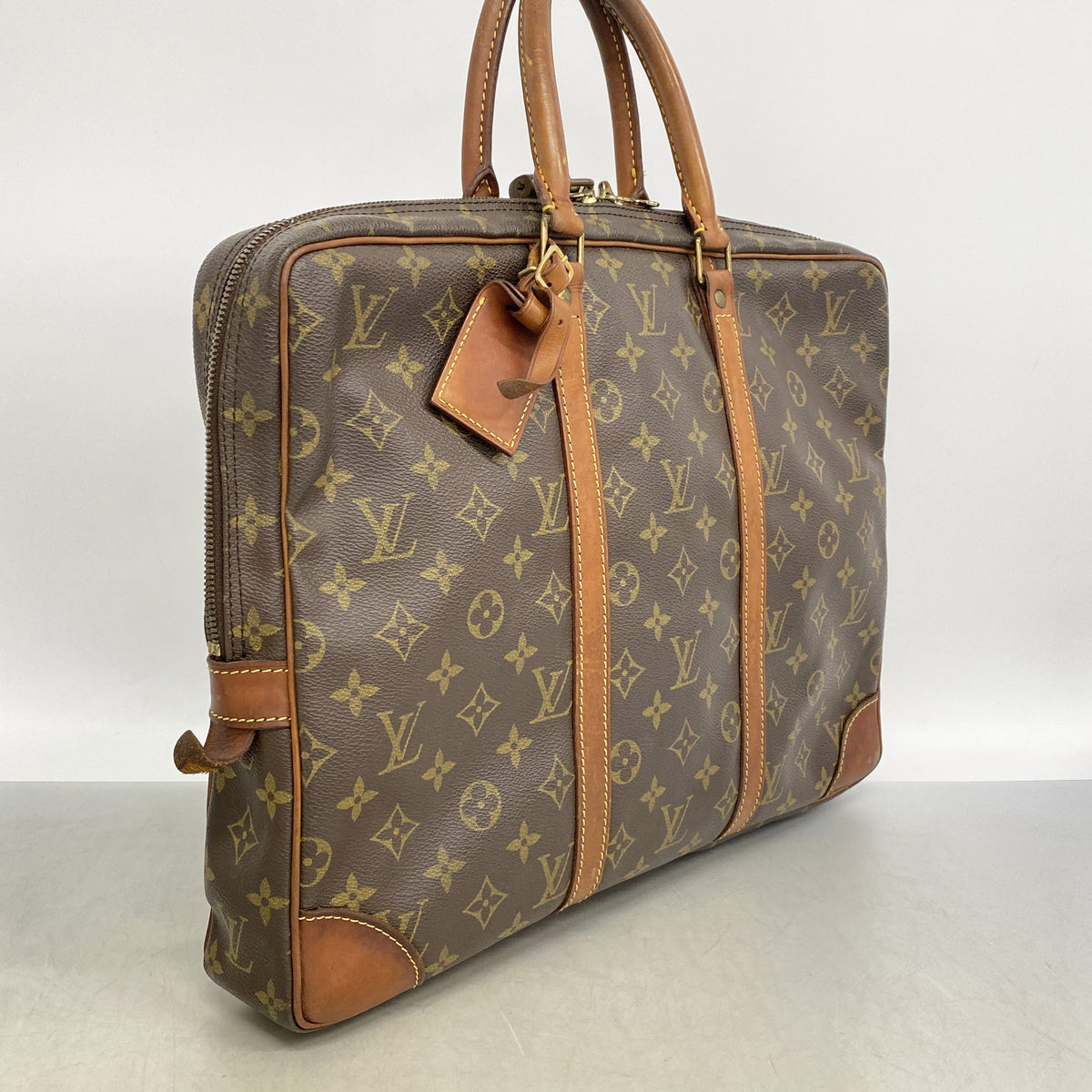 【6ib2934】ルイヴィトン ビジネスバッグ モノグラム ポルトドキュマンヴォワヤージュ M53361 ブラウン【中古】メンズ