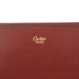 【6ib2961】カルティエ クラッチバッグ マスト レザー ボルドー ゴールド金具【中古】メンズ レディース ユニセックス