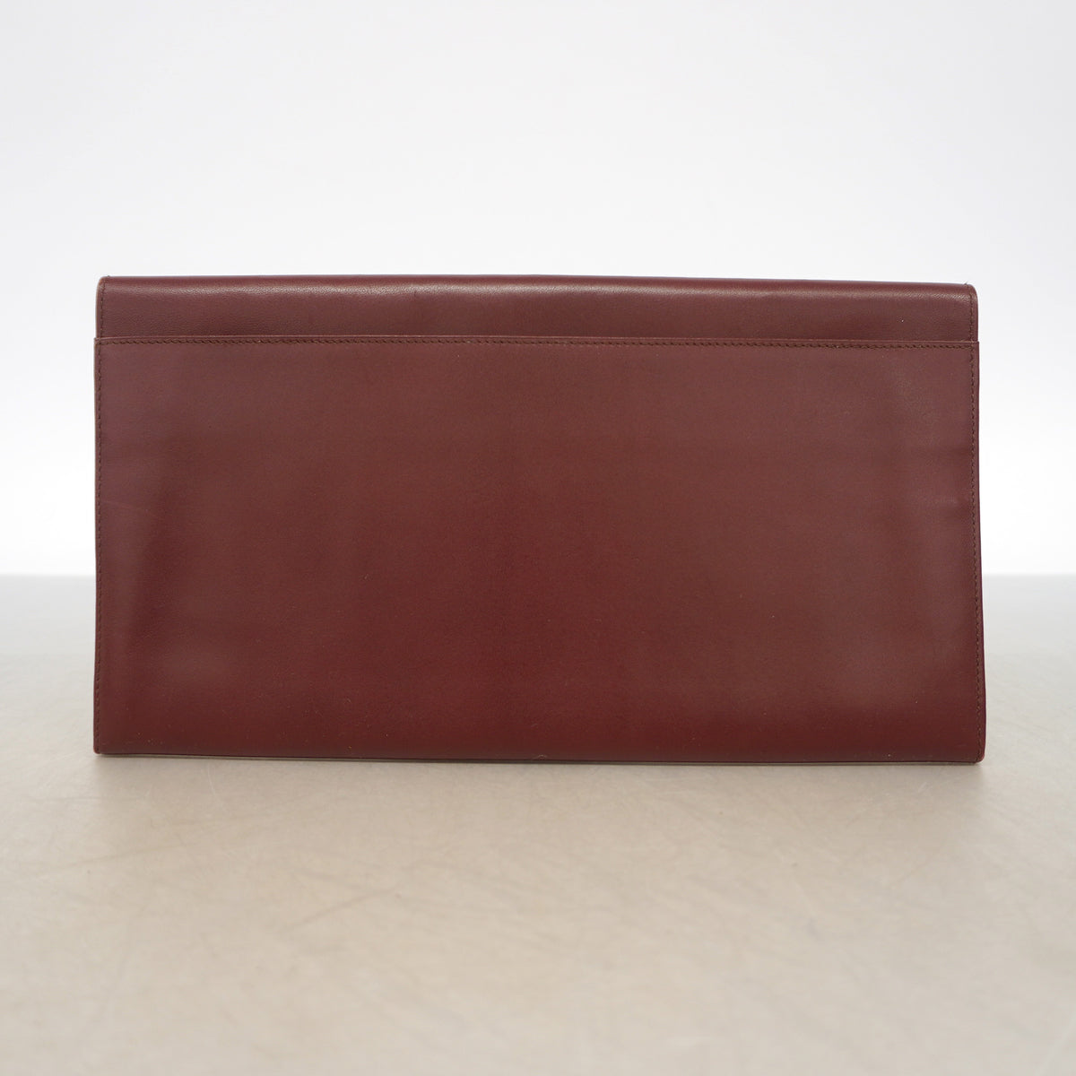 【6ib2961】カルティエ クラッチバッグ マスト レザー ボルドー ゴールド金具【中古】メンズ レディース ユニセックス