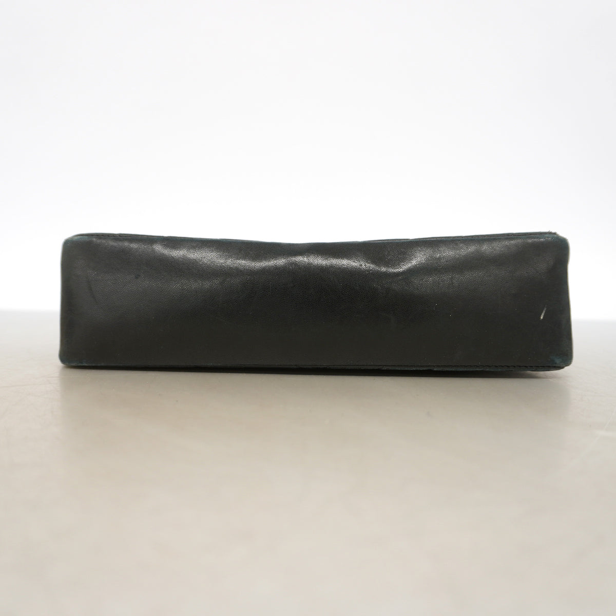 【6ib2964】シャネル ショルダーバッグ Vステッチ Wフラップ Wチェーン ラムスキン ブラック ゴールド金具【中古】レディース