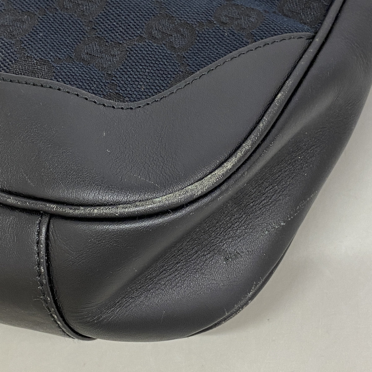 【6ib2986】グッチ ハンドバッグ GGキャンバス/バンブー 001 4095 キャンバス ブラック シルバー金具 2wayバッグ【中古】レディース
