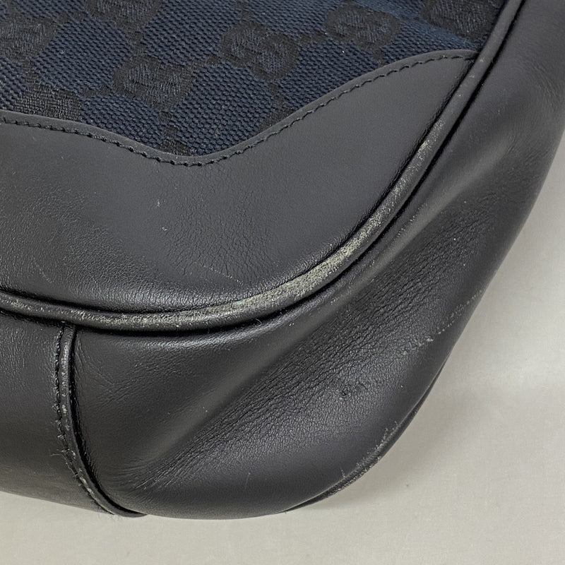 【6ib2986】グッチ ハンドバッグ GGキャンバス/バンブー 001 4095 キャンバス ブラック シルバー金具 2wayバッグ【中古】レディース