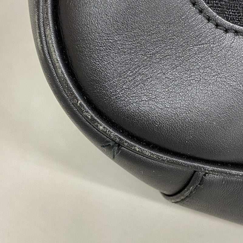 【6ib2986】グッチ ハンドバッグ GGキャンバス/バンブー 001 4095 キャンバス ブラック シルバー金具 2wayバッグ【中古】レディース