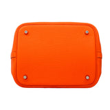 【6ic3003】エルメス ハンドバッグ ピコタンロックMM トリヨンクレマンス オレンジミニアン シルバー金具 K刻印【中古】レディース