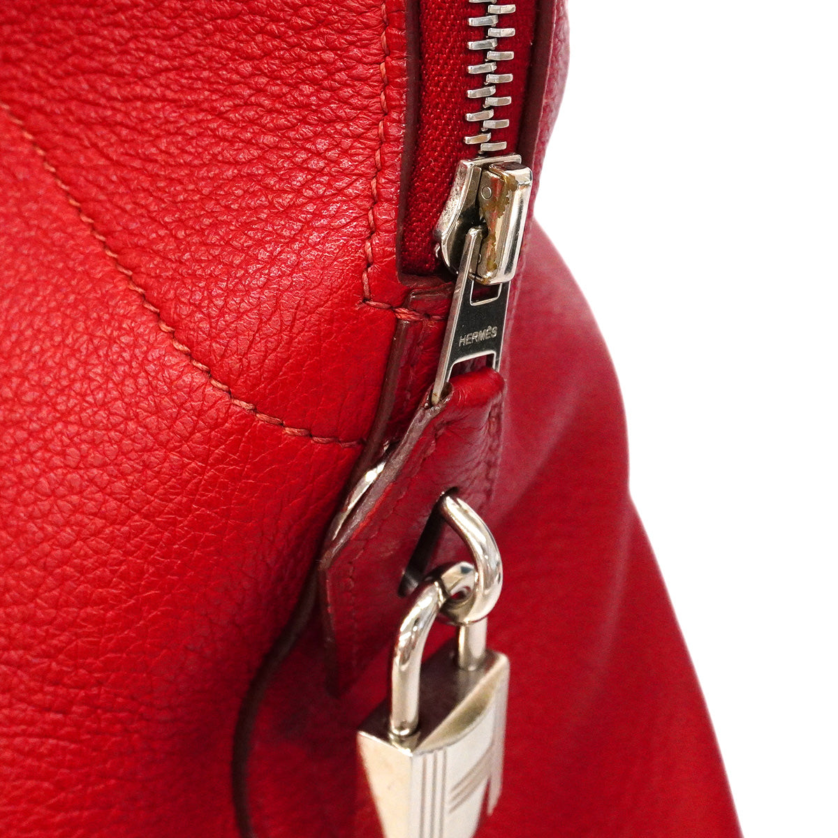 【6ic3004】エルメス ハンドバッグ ボリード31 トリヨンクレマンス ルージュカザック シルバー金具 □L刻印 2wayバッグ【中古】レディース