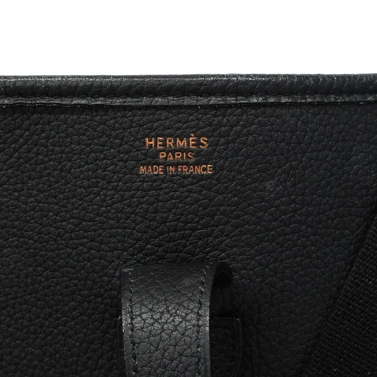 【6ic3006】エルメス ショルダーバッグ エヴリン1GM アルデンヌ ブラック ゴールド金具 □G刻印【中古】レディース