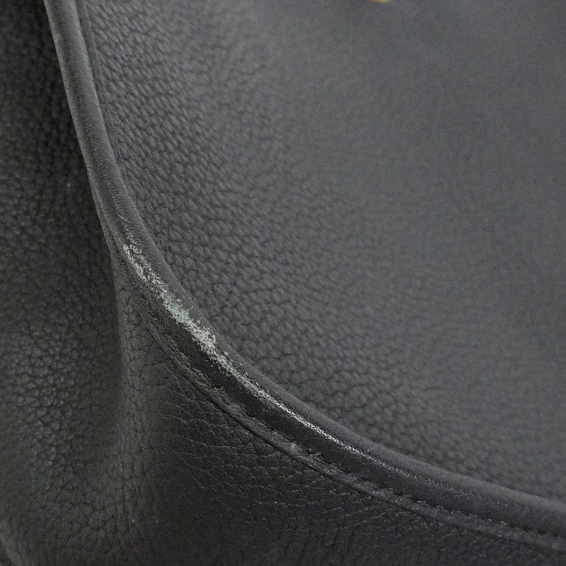 【6ic3006】エルメス ショルダーバッグ エヴリン1GM アルデンヌ ブラック ゴールド金具 □G刻印【中古】レディース