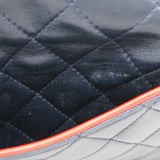 【6ic3008】シャネル ショルダーバッグ ミニマトラッセ チェーンショルダー ラムスキン ネイビー レッド ゴールド金具【中古】レディース
