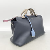 【6ic3016】フェンディ ハンドバッグ バイザウェイ レザー ネイビー シルバー金具 2wayバッグ【中古】レディース