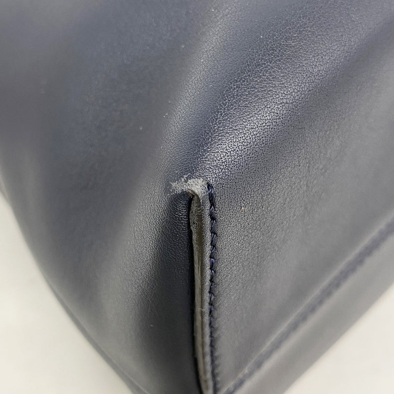 【6ic3016】フェンディ ハンドバッグ バイザウェイ レザー ネイビー シルバー金具 2wayバッグ【中古】レディース