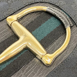 【6ic3017】グッチ ショルダーバッグ GGキャンバス 137388 キャンバス ブラック ゴールド金具【中古】レディース