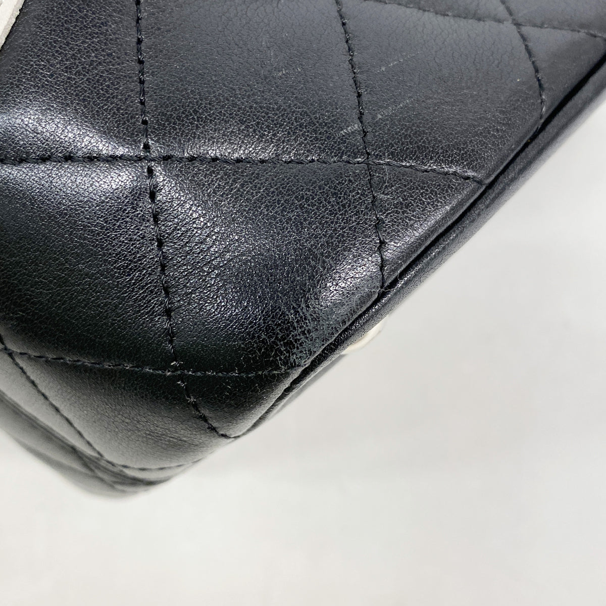 【6ic3018】シャネル トートバッグ カンボン ラムスキン ブラック シルバー金具【中古】レディース