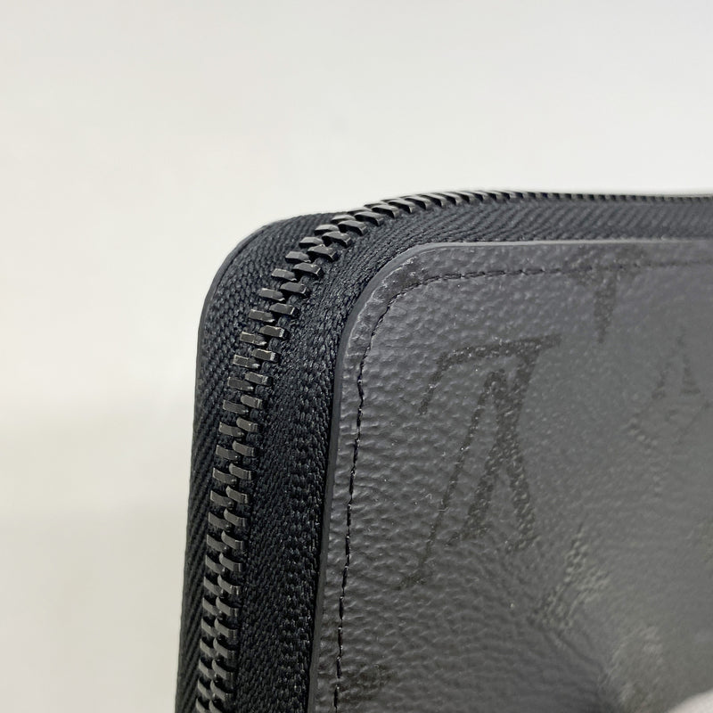 【6ic3025】ルイヴィトン 長財布 モノグラム・ミッドナイト ジッピーウォレットホリゾンタル M28048 ブラック【中古】メンズ