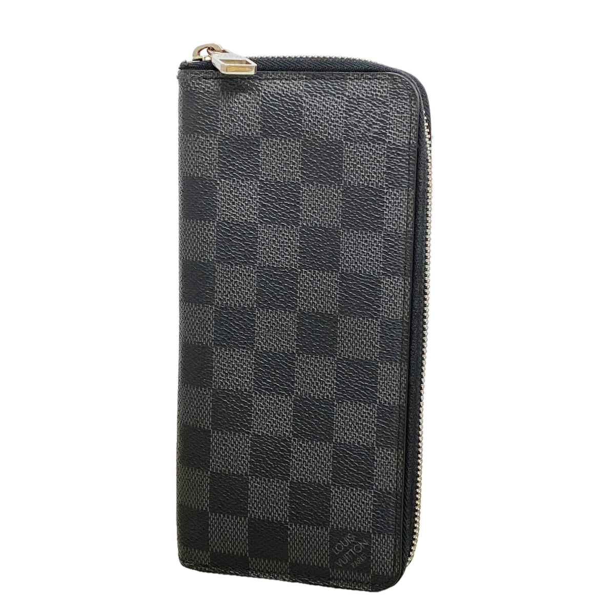 【6ic3037】ルイヴィトン 長財布 ダミエ・グラフィット ジッピーウォレットヴェルティカル N63095 ブラック グレー 旧型【中古】メンズ