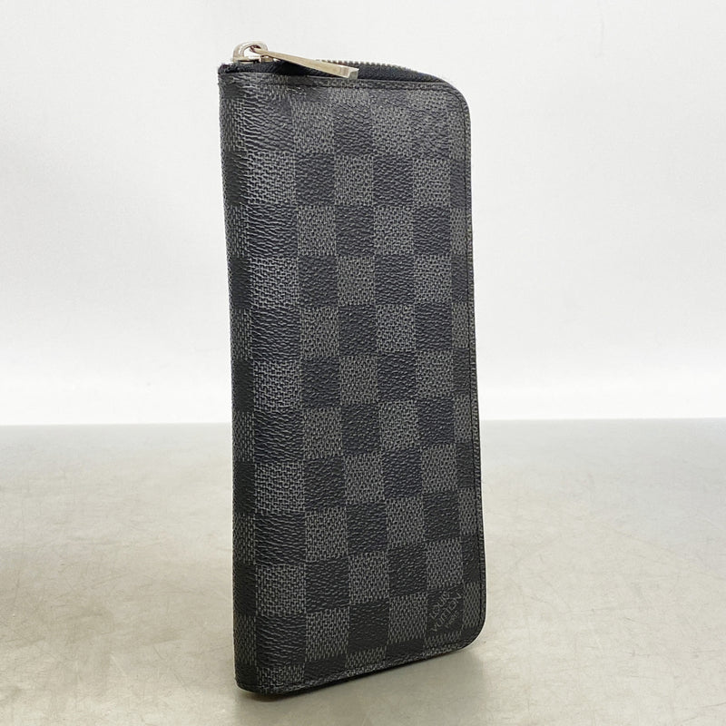 【6ic3037】ルイヴィトン 長財布 ダミエ・グラフィット ジッピーウォレットヴェルティカル N63095 ブラック グレー 旧型【中古】メンズ