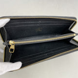 【6ic3064】ルイヴィトン 長財布 モノグラム・アンプラント ポルトフォイユクレマンス M60171 ノワール【中古】レディース