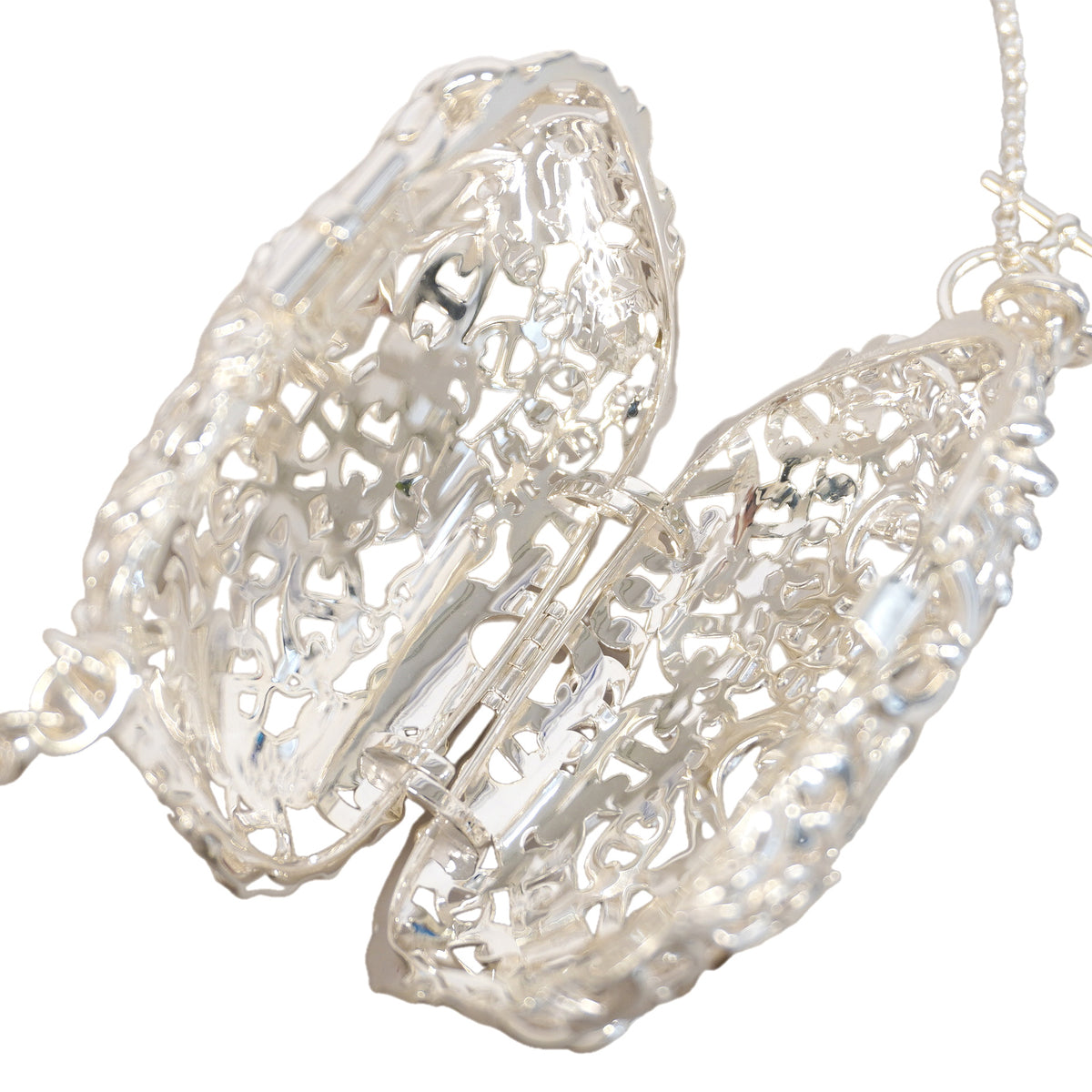 【6ic3077-g】エルメス ショルダーバッグ サックビジューシェーヌダンクル 925 シルバー シルバー金具【中古】レディース