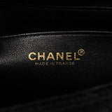 【6ic3087】シャネル ショルダーバッグ デカマトラッセ Wチェーン キャビアスキン ブラック ゴールド金具【中古】レディース