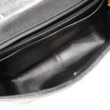 【6ic3087】シャネル ショルダーバッグ デカマトラッセ Wチェーン キャビアスキン ブラック ゴールド金具【中古】レディース