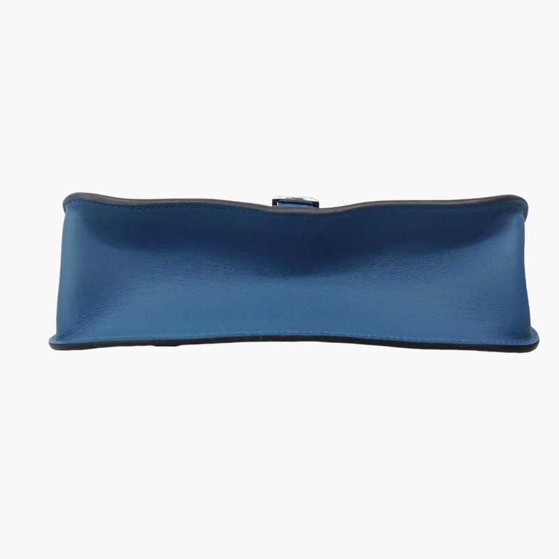 【6ic3094】エルメス ハンドバッグ アルザンミニ スイフト ブルータイ シルバー金具 K刻印 2wayバッグ【中古】レディース