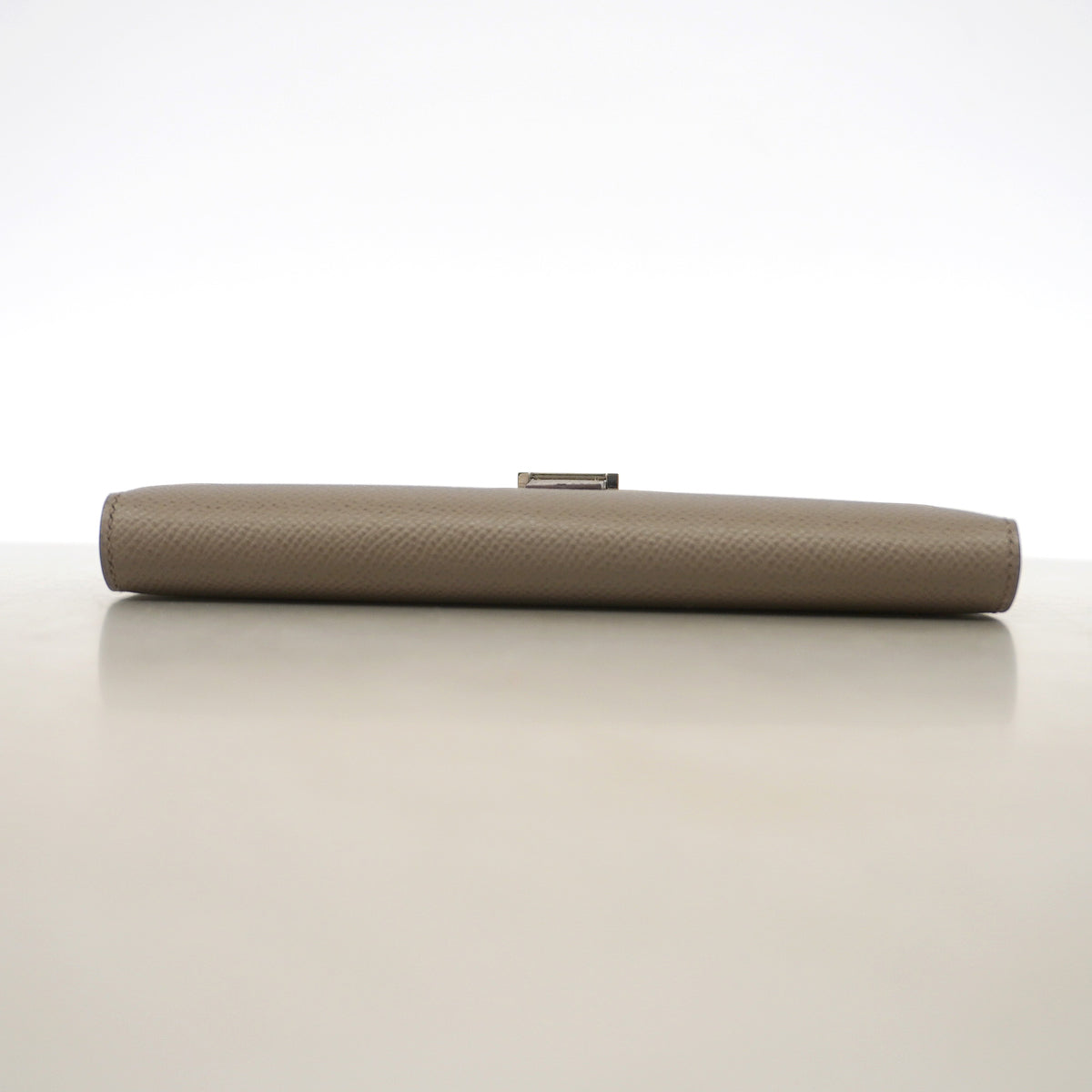 【6ic3098】エルメス 長財布 ベアンスフレ ヴォーエプソン エタン シルバー金具 C刻印【中古】レディース