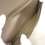 【6ic3098】エルメス 長財布 ベアンスフレ ヴォーエプソン エタン シルバー金具 C刻印【中古】レディース