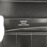 【6ic3099】エルメス 長財布 ベアンスフレ ボックスカーフ ソーブラック シルバー金具 K刻印【中古】メンズ レディース ユニセックス