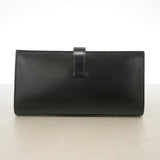 【6ic3099】エルメス 長財布 ベアンスフレ ボックスカーフ ソーブラック シルバー金具 K刻印【中古】メンズ レディース ユニセックス