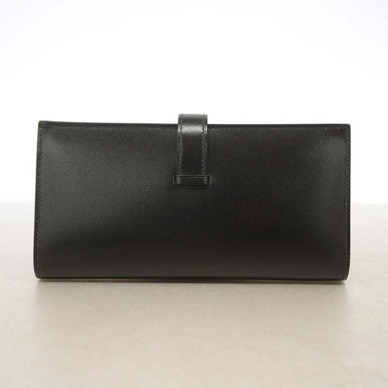 【6ic3099】エルメス 長財布 ベアンスフレ ボックスカーフ ソーブラック シルバー金具 K刻印【中古】メンズ レディース ユニセックス