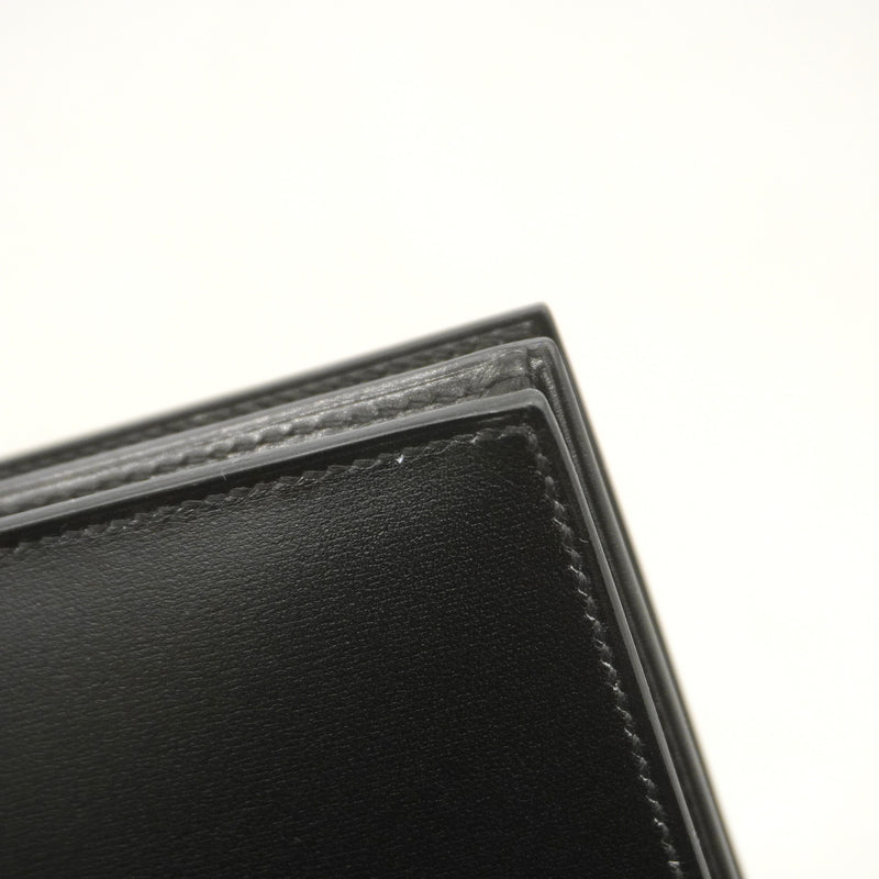 【6ic3099】エルメス 長財布 ベアンスフレ ボックスカーフ ソーブラック シルバー金具 K刻印【中古】メンズ レディース ユニセックス