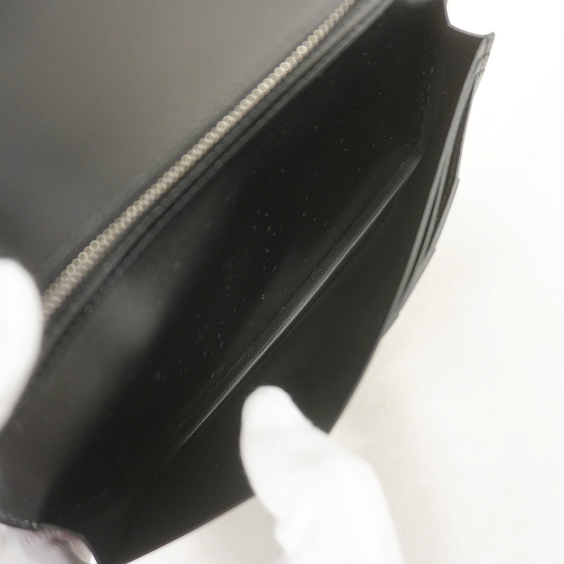 【6ic3099】エルメス 長財布 ベアンスフレ ボックスカーフ ソーブラック シルバー金具 K刻印【中古】メンズ レディース ユニセックス