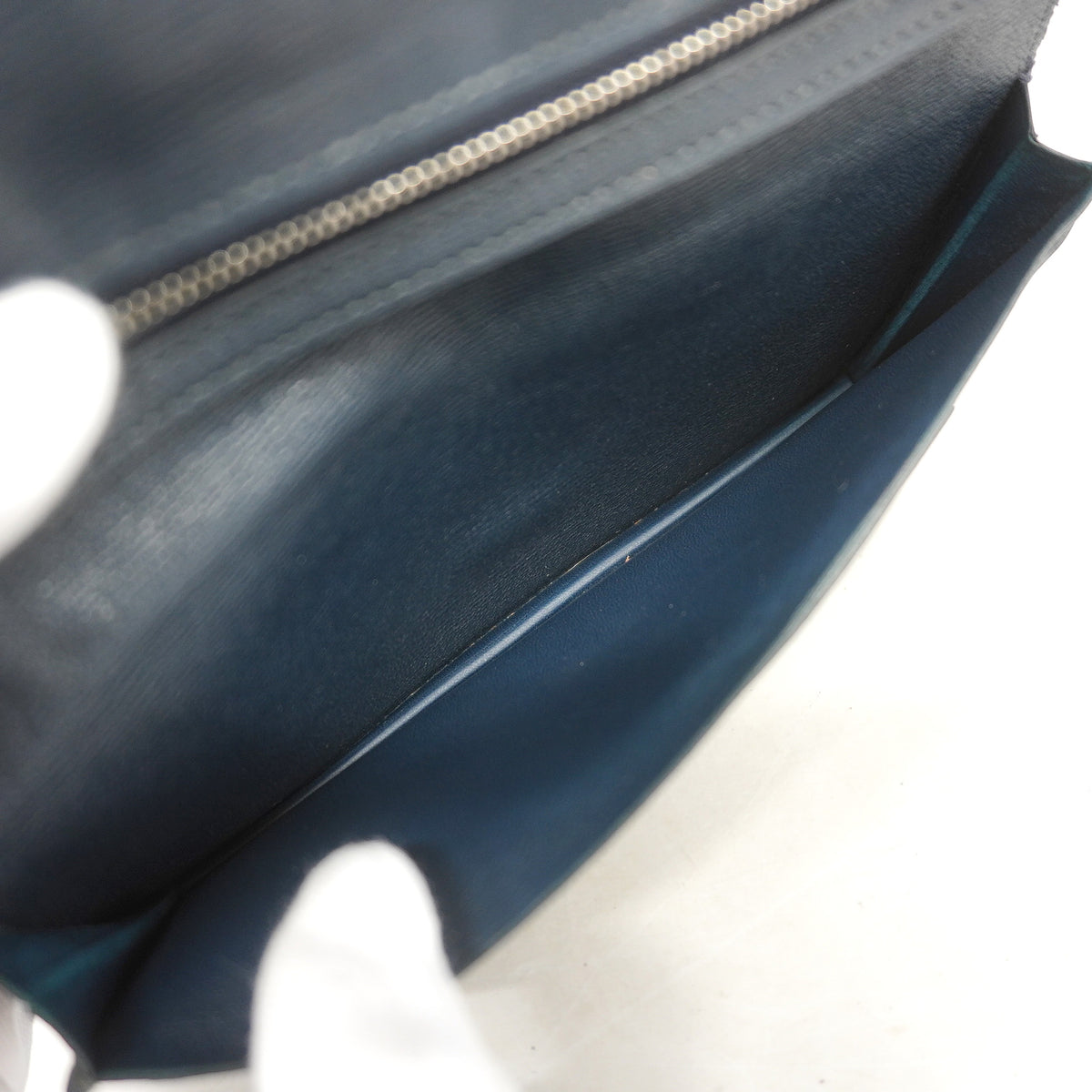 【6ic3101】エルメス 長財布 ベアンスフレ アリゲーター ブルーマリン シルバー金具 Y刻印【中古】メンズ レディース ユニセックス