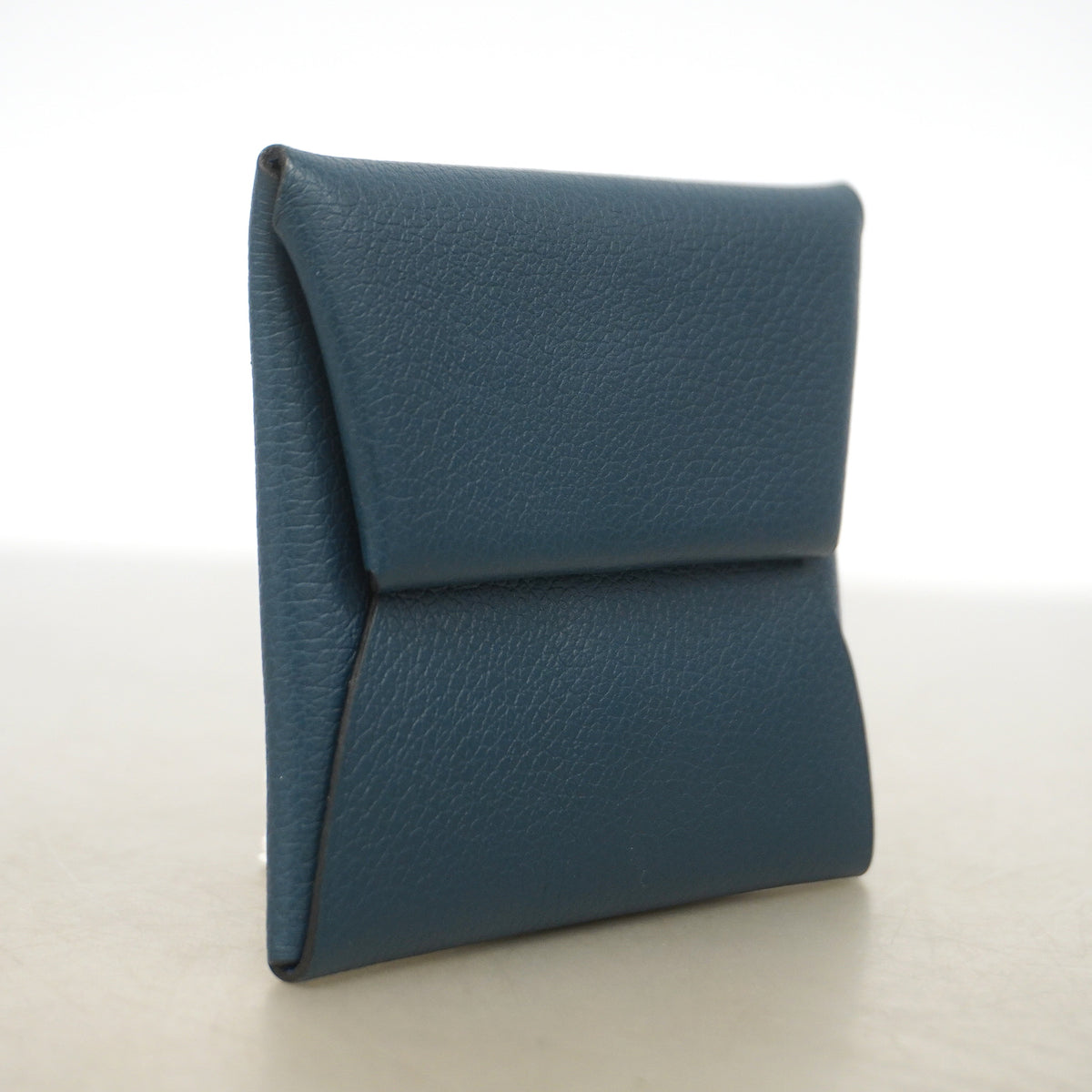【6ic3102】エルメス コインケース バスティアヴェルソ エバーカラー ブルーゼリージュ/ヴェールシプレス シルバー金具 B刻印【中古】メンズ レディース ユニセックス