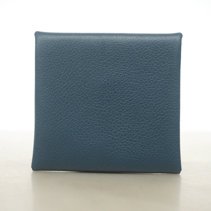 【6ic3102】エルメス コインケース バスティアヴェルソ エバーカラー ブルーゼリージュ/ヴェールシプレス シルバー金具 B刻印【中古】メンズ レディース ユニセックス