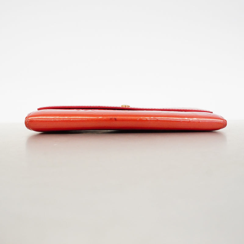 【6ic3114】ルイヴィトン 長財布 ヴェルニ ポシェットポルトモネクレディ M9140F フランボワーズ【中古】レディース