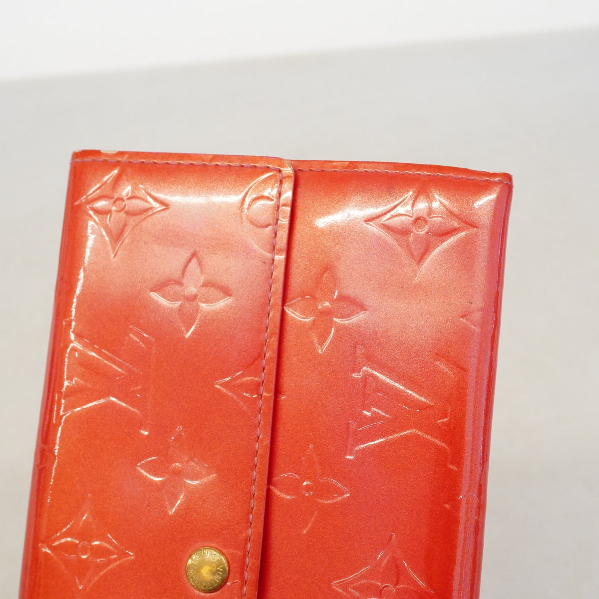 【6ic3114】ルイヴィトン 長財布 ヴェルニ ポシェットポルトモネクレディ M9140F フランボワーズ【中古】レディース