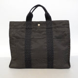 【6ic3118】エルメス トートバッグ エールラインMM ナイロン グレー シルバー金具【中古】メンズ レディース ユニセックス