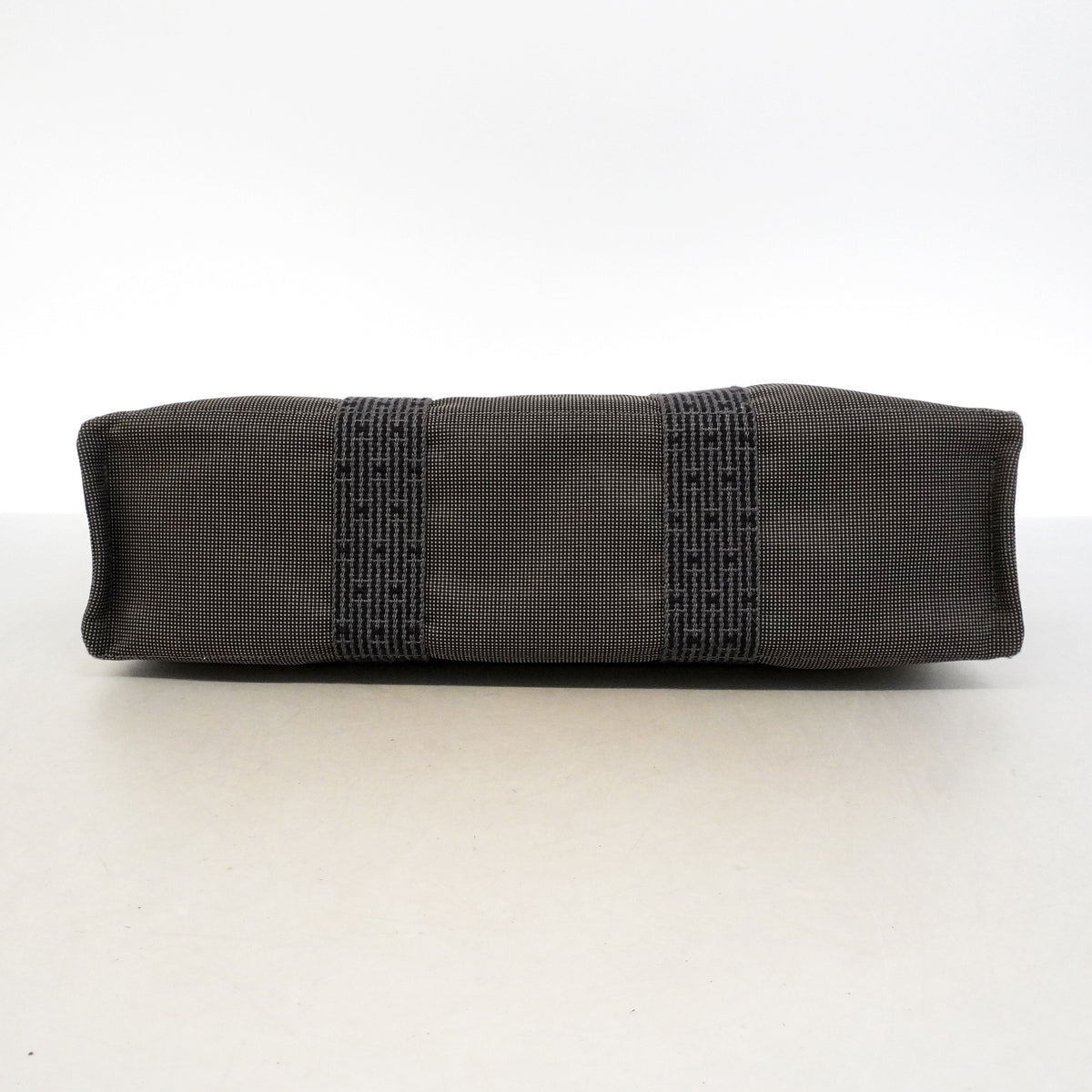 【6ic3118】エルメス トートバッグ エールラインMM ナイロン グレー シルバー金具【中古】メンズ レディース ユニセックス
