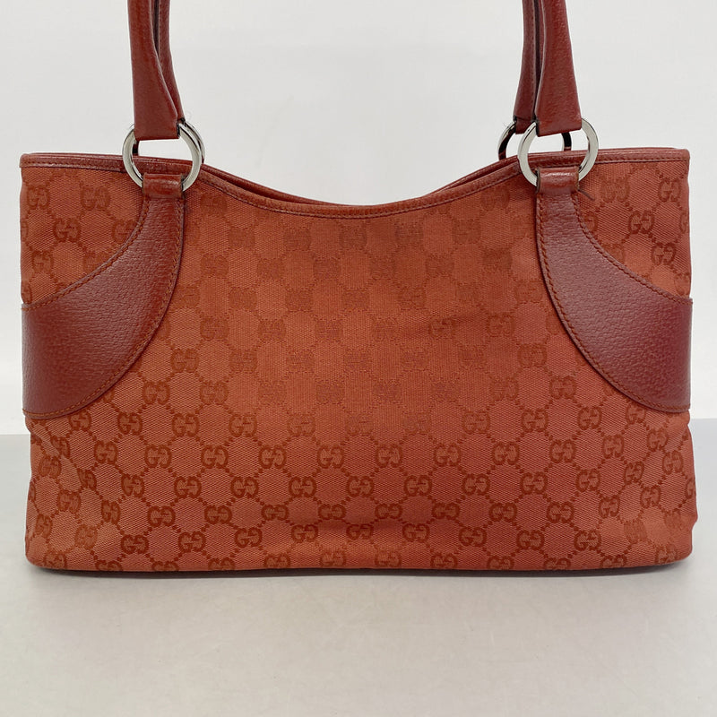 【6ic3129】グッチ トートバッグ GGキャンバス 113015 キャンバス レッド シルバー金具【中古】レディース