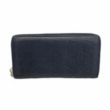 【6ic3130】グッチ 長財布 グッチシマ 233025 レザー ブラック シルバー金具【中古】メンズ