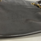 【6ic3133】シャネル チェーントート ラムスキン ブラック ゴールド金具【中古】レディース