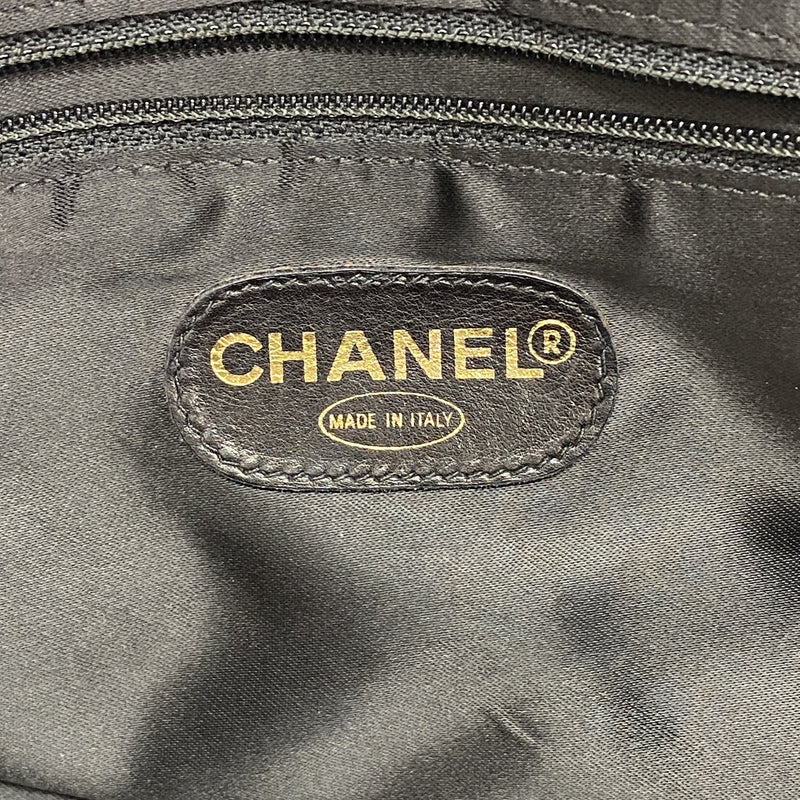 【6ic3133】シャネル チェーントート ラムスキン ブラック ゴールド金具【中古】レディース