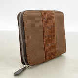 【6ic3142】エルメス コインケース エールラインパースPM ナイロン ブラウン シルバー金具【中古】メンズ レディース ユニセックス
