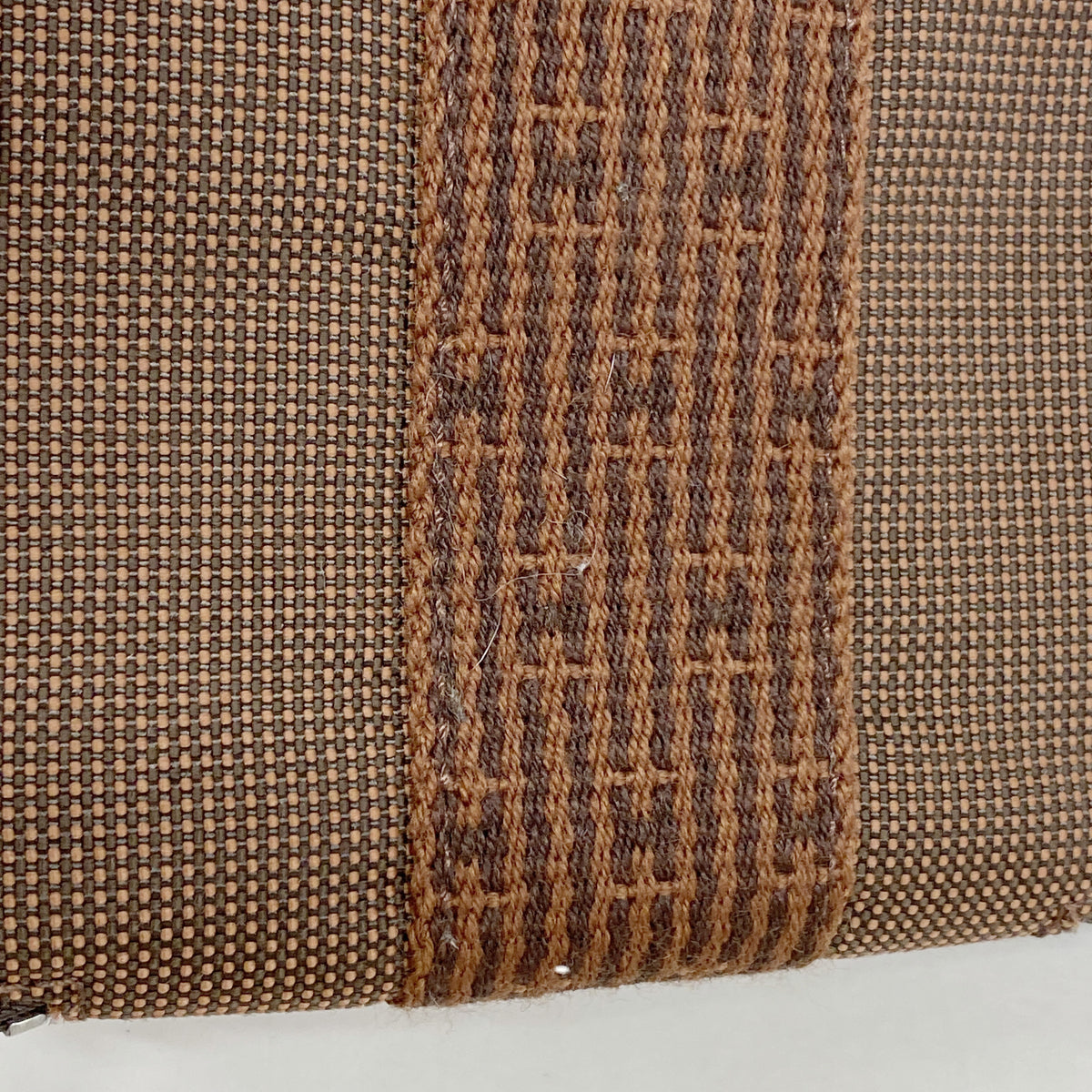 【6ic3142】エルメス コインケース エールラインパースPM ナイロン ブラウン シルバー金具【中古】メンズ レディース ユニセックス