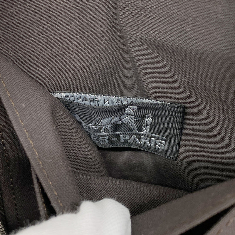 【6ic3142】エルメス コインケース エールラインパースPM ナイロン ブラウン シルバー金具【中古】メンズ レディース ユニセックス