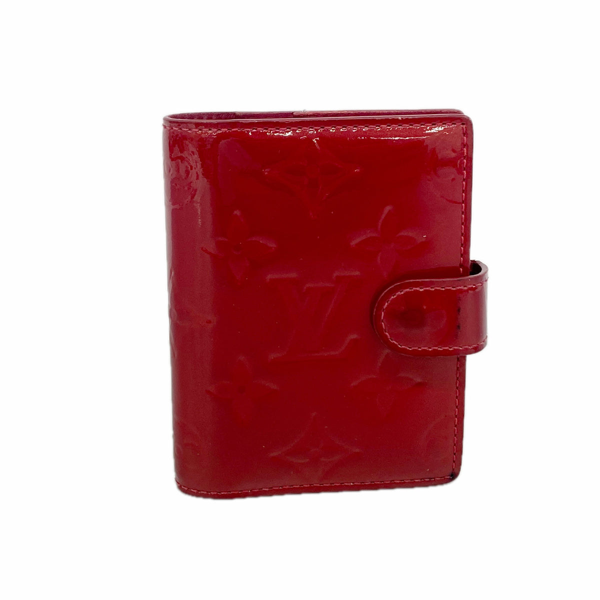 【6ic3152】ルイヴィトン 手帳カバー ヴェルニ アジェンダミニ R21021 ルージュ【中古】レディース